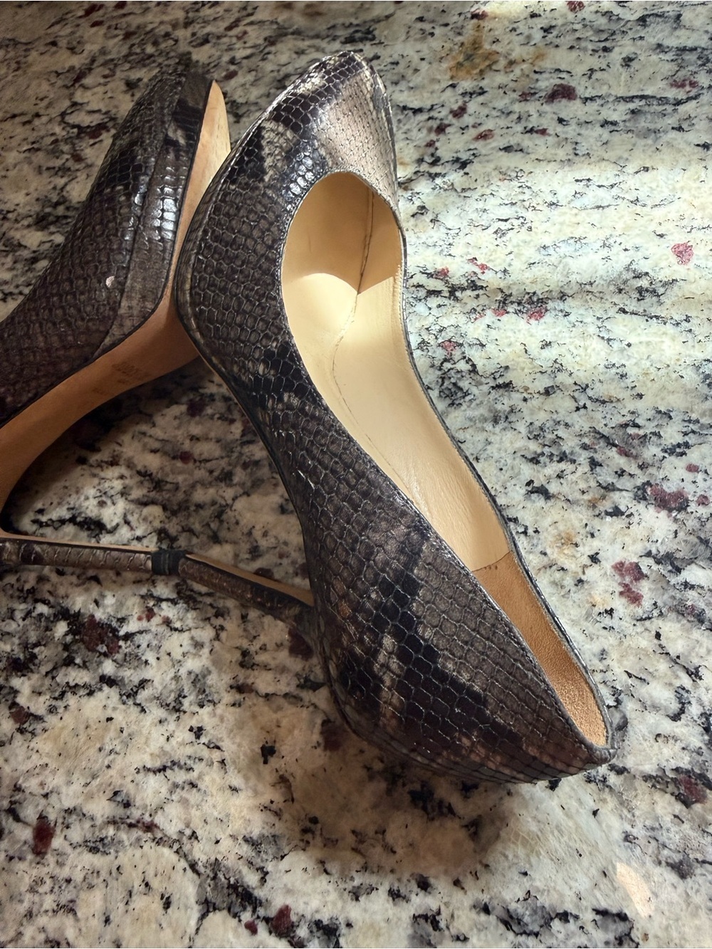 Jimmy Choo Python Pumps 37.5 - Picture 6 of 7